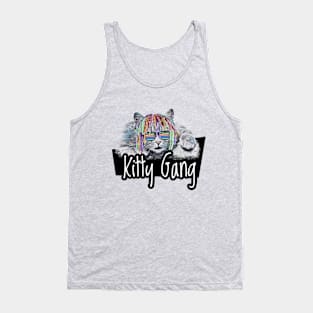 Kitty Gang - Funny and Cute Swag Cat Design Tank Top